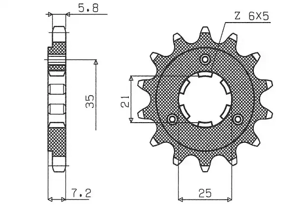 SUNSTAR ZZZZ ZĘBATKA PRZEDNIA 437 16 SUZUKI DR 600/650 (JTF437.16) (ŁAŃC. 520) (43716JT) Kup online
