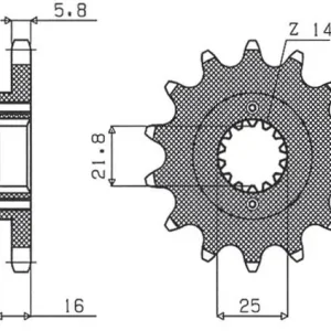 SUNSTAR ZĘBATKA PRZEDNIA 490 15 DUCATI MONSTER 600/750/900 (JTF736.15) (ŁAŃC. 520) (49015JT) Oferta czasowa