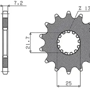 Hit cenowy SUNSTAR ZĘBATKA PRZEDNIA 564 15 SUZUKI DL 650/ GSF 650 /SV (JTF520.15) (ŁAŃC. 525) (56415JT)