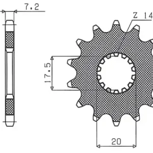 Obniżka ceny SUNSTAR ZĘBATKA PRZEDNIA 577 16 YAMAHA DT 125R ‘93-‘06 (JTF558.16) (ŁAŃC. 428) (57716JT)