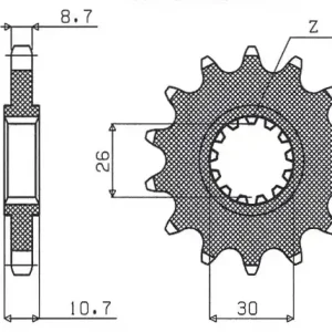 SUNSTAR ZĘBATKA PRZEDNIA 579 15 YAMAHA R1/ FJ 1200/ XJR (JTF579.15) (ŁAŃC. 530) (57915JT) Ograniczona ilość