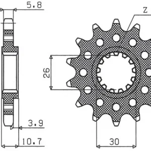 SUNSTAR ZĘBATKA PRZEDNIA 579M 17 YAMAHA FZ1 ‘06-‘14, R1 ‘04-‘14, FJ, XJR (JTF1579.17) (ŁAŃC. 520) (579M17JT) Kup online
