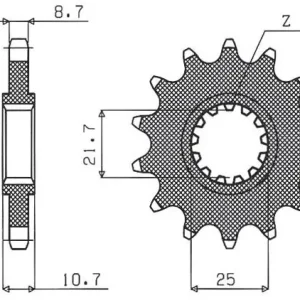 Ekspresowa dostawa SUNSTAR ZĘBATKA PRZEDNIA 580 17 YAMAHA FZR 1000/ FZ6/ R6 (JTF580.17) (ŁAŃC. 530) (58017JT)