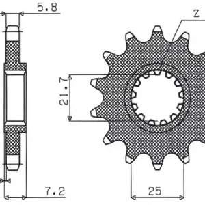 Oferta limitowana SUNSTAR ZĘBATKA PRZEDNIA 585 16 YAMAHA XTZ 750 ‘90-‘98 (JTF578.16) (JTF1536.16) (ŁAŃC. 520) (58516JT)