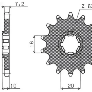 SUNSTAR ZĘBATKA PRZEDNIA 799 14 SUZUKI GZ 125 ‘98-‘11 (-1), GN 125, VL 125 INTRUDER (JTF410.14) (ŁAŃC. 428) (79914JT) Bestseller