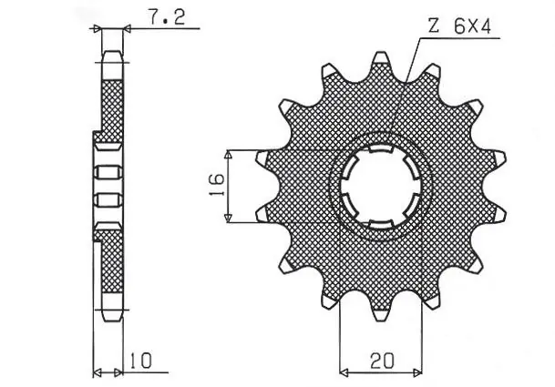 SUNSTAR ZĘBATKA PRZEDNIA 799 14 SUZUKI GZ 125 ‘98-‘11 (-1), GN 125, VL 125 INTRUDER (JTF410.14) (ŁAŃC. 428) (79914JT) Bestseller