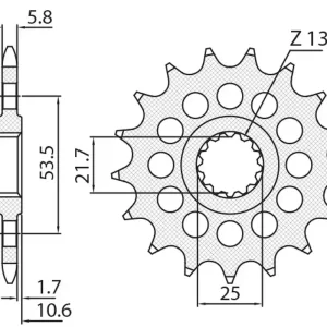 Hit sprzedaży SUNSTAR ZZZZ ZĘBATKA PRZEDNIA YAMAHA YZF R6 ‘06-‘16 (JTF1581.16) (ŁANC. 520) (KONWERSJA 520)