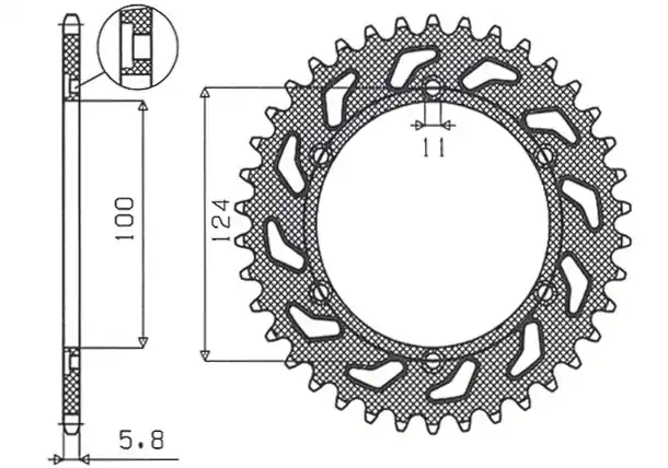 Do wyczerpania zapasów SUNSTAR ZĘBATKA TYLNA 1027 45 DUCATI MONSTER 696 ‘08-‘13 (JTR735.45) (ŁAŃC. 520) (102745JT)