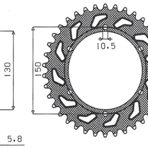 Premium SUNSTAR ZĘBATKA TYLNA 236 42 HONDA NX 650 ‘88-‘90, FMX 650 ‘05-‘08, XR 600 88-90, YAMAHA XJ6 600 ‘09-‘13 (JTR245/3.42)* (ŁAŃC. 520) (430942JT)