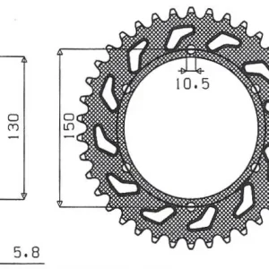 SUNSTAR ZĘBATKA TYLNA 236 45 HONDA NX 650 ‘88-‘90, FMX 650 ‘05-‘08, XR 600 88-90 (JTR245/3.45)* (ŁAŃC. 520) (430945JT) Bezpieczne zakupy