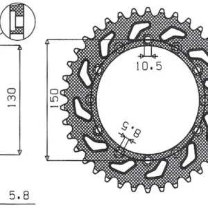 Bestseller SUNSTAR ZZZZ ZĘBATKA TYLNA 236 50 / 245 50 HONDA NX 650 95-01, YAMAHA XJ 6 09-15, YAMAHA WR 250R ‘08-‘10, APRILIA RX SIX DAYS 125 ‘90 (JTR245/2.50) (JTR245/3.50) (ŁAŃC. 520) (24550JT)