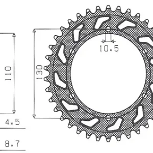 Zamów teraz SUNSTAR ZZZZ ZĘBATKA TYLNA 241 44 YAMAHA FZS 1000 FAZER (JTR479.44) (ŁAŃC. 530) (24144JT)