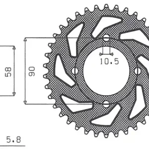 Okazja SUNSTAR ZĘBATKA TYLNA 279 45 HONDA XL 125V VARADERO ‘01-‘13 (JTR273.45)* (ZAMIENNA Z 4668 45) (ŁAŃC. 520) (27945JT)