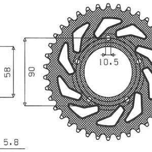 Tylko dziś SUNSTAR ZZZZ ZĘBATKA TYLNA 281 36 HONDA NSR 125 ‘94-‘03 (JTR604.36) (ŁAŃC. 520) (28136JT)