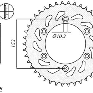 SUNSTAR ZZZZ ZĘBATKA TYLNA 288 48 HONDA XR 250R ‘90-‘95, XR 600R ‘91-‘00 (JTR301.48) (ŁAŃC. 520) (28848JT) Kup teraz