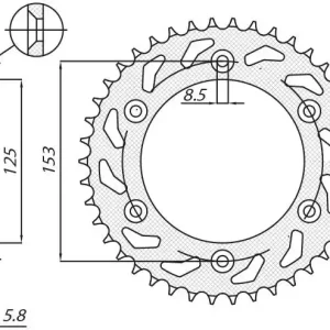 SUNSTAR ZĘBATKA TYLNA 289 50 HONDA CR/CRF/XR ‘83-‘25 (JTR210.50) (ŁAŃC. 520) (28950JT) Szybka dostawa