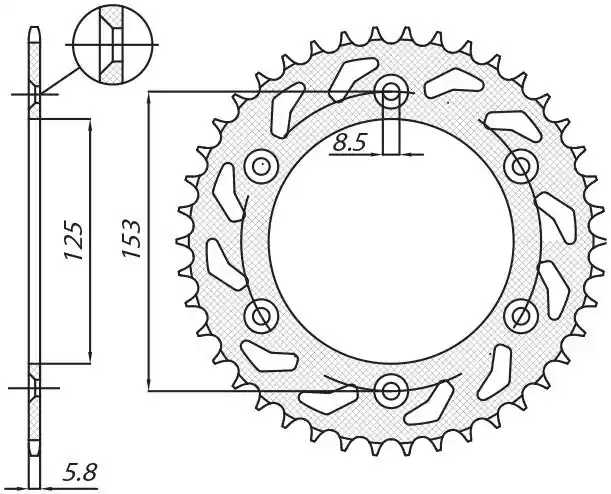 SUNSTAR ZĘBATKA TYLNA 289 50 HONDA CR/CRF/XR ‘83-‘25 (JTR210.50) (ŁAŃC. 520) (28950JT) Szybka dostawa