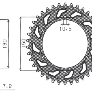 SUNSTAR ZZZZ ZĘBATKA TYLNA 300 44 YAMAHA TDM 900 ‘02-‘13, HONDA XL 600V TRANSALP ‘91-‘99 (JTR300.44) (ŁAŃC. 525) (30044JT) Dostępne od ręki