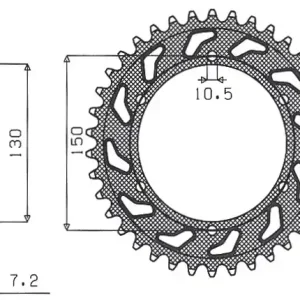 Hit sprzedaży SUNSTAR ZĘBATKA TYLNA 300 47 HONDA XL600V TRANSALP ‘87-‘99, XL700V ‘08-‘13 (JTR300.47) (ŁAŃC. 525) (30047JT)