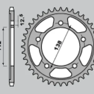 SUNSTAR ZZZZ ZĘBATKA TYLNA 408 41 HONDA CBF 1000 ‘10-‘15, VTR 1000 FIRE STORM ‘97-‘05 (JTR302.41) (ŁAŃC. 530) (40841JT) Nowy