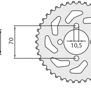 Promocja SUNSTAR ZĘBATKA TYLNA 4304 42 HONDA CBR 125 ‘04-‘10 (JTR1206.42) (ŁAŃC. 428) (430442JT)