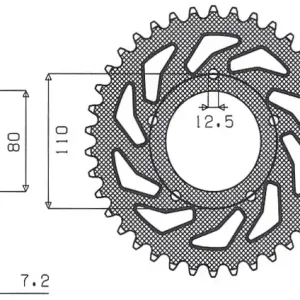 Łatwy zwrot SUNSTAR ZZZZ ZĘBATKA TYLNA 4350 42 HONDA CRF 1000 D/L 16, TRIUMPH (JTR1332.42) (ŁAŃC. 525) (435042JT)