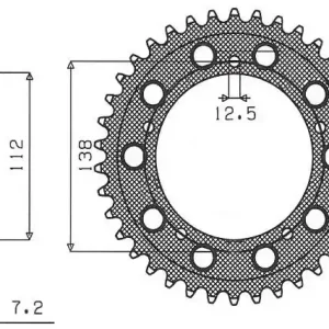 Niska cena SUNSTAR ZĘBATKA TYLNA 4357 41 HONDA VT750C ‘98-‘07, CBF 500 ‘04-‘08 (PC39) (JTR1304.41) (ŁAŃC. 525) (435741JT)