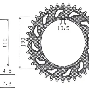 SUNSTAR ZĘBATKA TYLNA 4385 48 YAMAHA R6 ‘06-‘15, MT-09 ‘14-‘15 Tenere /WORLD RAID 700 19-23 (+3), SUZUKI GSXR 750 ‘11-‘15 (+3) (JTR1876.48) (ŁAŃC. 525) (438548JT) (KOLOR SREBRNY) Wybór klientów