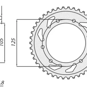Najlepsza cena SUNSTAR ZĘBATKA TYLNA 4402 53 DERBI SENDA 50R/SM, APRILIA RX 50, MBK 50 (JTR1131.53) (ŁAŃC. 420) (440253JT)