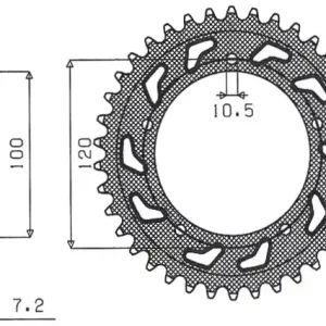 Dostępne od ręki SUNSTAR ZZZZ ZĘBATKA TYLNA 4447 44 / 4363 44 APRILIA 750 SL Shiver GT / ABS ‘07-16 (JTR702.44) (JTR713.44) (ŁAŃC.525) (436344JT)