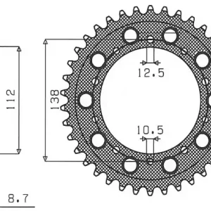 SUNSTAR ZĘBATKA TYLNA 4448 48/408 48 HONDA CBR 600F ‘91-‘96, CBF 1000 ‘06-‘10, CBR 1100 XX ‘97-‘07(JTR1871.48) (JTR302.48) (ŁAŃC. 530) (444848JT) Wyprzedaż
