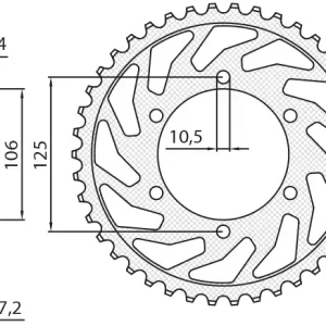 SUNSTAR ZZZZ ZĘBATKA TYLNA 4529 50 TRIUMPH 675 ‘06-‘16 (JTR2014.50) (ŁAŃC. 525) (452950JT) Nie przegap