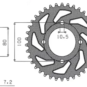 Bezpieczna płatność SUNSTAR ZĘBATKA TYLNA 4533 45 SUZUKI GZ 125 MARUDER ‘98-‘11 (JTR1794.45) (ŁAŃC. 428) (453345JT)