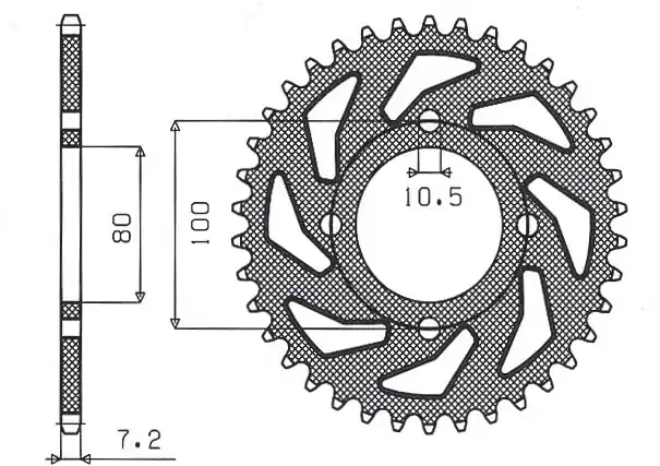 Bezpieczna płatność SUNSTAR ZĘBATKA TYLNA 4533 45 SUZUKI GZ 125 MARUDER ‘98-‘11 (JTR1794.45) (ŁAŃC. 428) (453345JT)