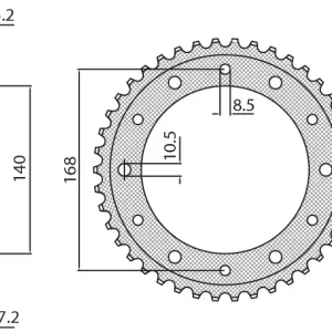 SUNSTAR ZZZZ ZĘBATKA TYLNA 4550 42 BMW F 800GS ‘08-‘12 (OTWÓR POD ŚRUBĘ 8,5MM) (JTR6.42) (ŁAŃC. 525) (455042JT) Łatwy zwrot