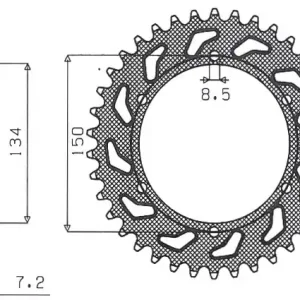 SUNSTAR ZĘBATKA TYLNA 463 48 KAWASAKI KMX 125 ‘86-‘03 (JTR463.48) (ŁAŃC. 428) (46348JT) Dodaj do koszyka