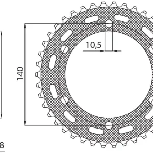 SUNSTAR ZĘBATKA TYLNA 475 42 KAWASAKI KLR 250 ‘84-‘05 (JTR1490.42) (ŁAŃC. 520) (47542JT) Sprawdź teraz