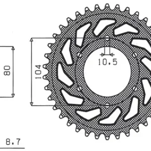 Wybór klientów SUNSTAR ZĘBATKA TYLNA 488 45 KAWASAKI ZX9R (94-97), ZZR1200 (02-05) (JTR488.45) (ŁAŃC. 530) (48845JT)