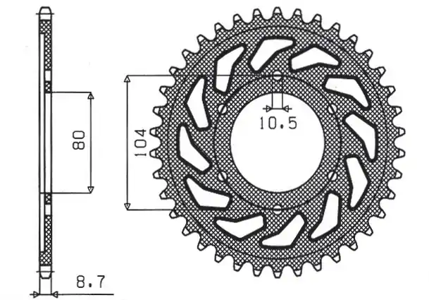 Wybór klientów SUNSTAR ZĘBATKA TYLNA 488 45 KAWASAKI ZX9R (94-97), ZZR1200 (02-05) (JTR488.45) (ŁAŃC. 530) (48845JT)