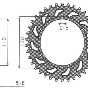 SUNSTAR ZĘBATKA TYLNA 504 41 KAWASAKI GPZ 500S 94-05 (JTR486.41) (ŁAŃC. 520) (50441JT) Wyjątkowa oferta
