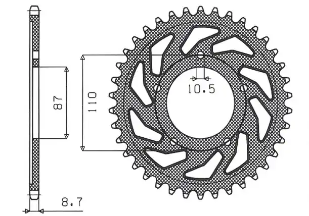 SUNSTAR ZĘBATKA TYLNA 824 45 SUZUKI GSX 750F (99-06), GSX 600F ‘92-‘97 (JTR829.45) (ŁAŃC. 530) (82445JT) Hit sprzedaży