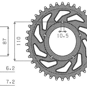 Super okazja SUNSTAR ZZZZ ZĘBATKA TYLNA 828 45 SUZUKI SV 650 99-13 (JTR807.45) (ŁAŃC. 525) (82845JT)