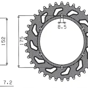 Niska cena SUNSTAR ZĘBATKA TYLNA 844 53 YAMAHA DT 125R/RE 99-06 (JTR839.53) (ŁAŃC. 428) (84453JT)