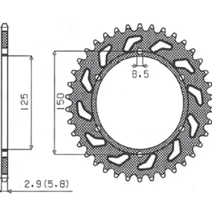 SUNSTAR ZĘBATKA TYLNA ALUMINIOWA (ERGAL) 899 50 KTM SX/EXC (JTR897.50) (ŁAŃC. 520) (89950JT) KOLOR CZARNY - OFERTA SPECJALNA Ostatnie sztuki