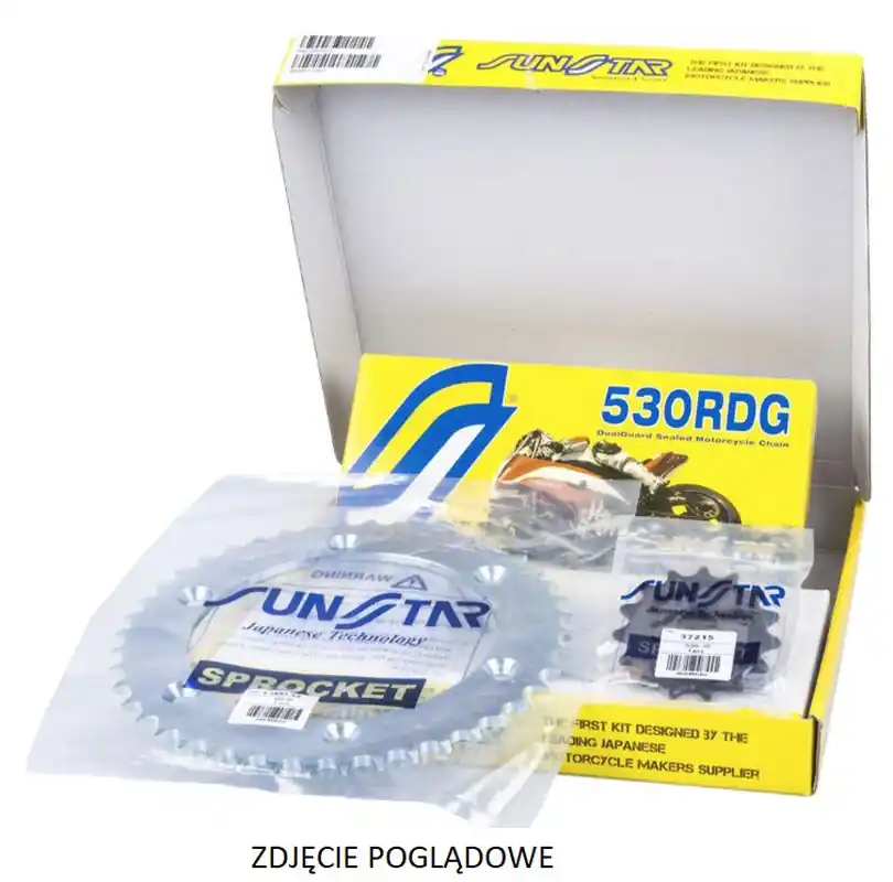 Bestseller SUNSTAR ZZZZ ZESTAW NAPĘDOWY HONDA VFR 800 98-01 STANDARD (17/43/108) (DO 1000CC) (SUN51217/SUN1-5695-43/SS530RDG-108N)