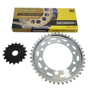 Bezpieczna płatność SUNSTAR ZESTAW NAPĘDOWY SUZUKI GSX 1300R HAYABUSA 08-15, B-KING 1300 08-11 PLUS ZŁOTY (18/43/118) (DO 1400CC XW RING) (SUN56018/SUN1-5500-43/SS530RRR1-118G) - ZASTĘPUJE K530RTG122 - MADE IN JAPAN - OFERTA SPECJALNA