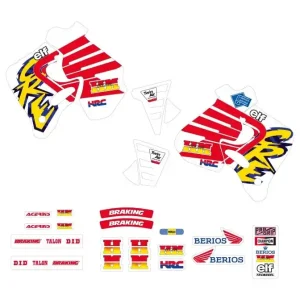 Hit cenowy TECNOSEL (BLACKBIRD) KOMPLET NAKLEJEK (OKLEIN) HONDA CR 125 ‘93-‘94, CR 250 ‘92-‘94, REPLICA TEAM HONDA ENDURO ‘94 KOLOR CZERWONY/BIAŁY/ŻÓŁTY