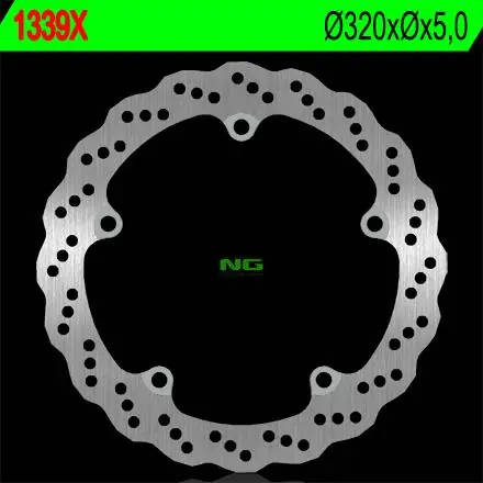 Wyjątkowa oferta NG TARCZA HAMULCOWA PRZÓD HONDA CB 650F ‘14-‘15, CTX 700 ‘13-‘17 (320X5) (5X10MM) WAVE