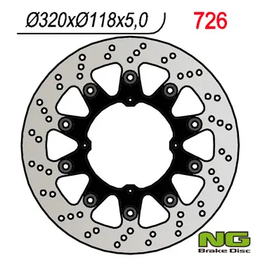 NG TARCZA HAMULCOWA PRZÓD HONDA XR 250/400/650 (SUPERMOTO)(320x118x5mm)(4x6,5mm) Oferta limitowana