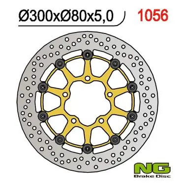 NG TARCZA HAMULCOWA PRZÓD KAWASAKI ER6 F/N, ZX 10R 04-15, ZX6R 05-18, KLE 650 VERSYS 07-22, Z 750 (300X80X5MM) (5X10,MM) PŁYWAJĄCA Darmowy zwrot